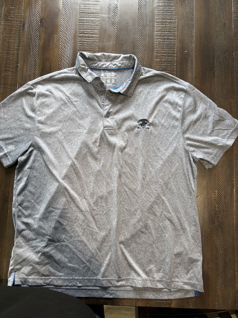 Beverly Hills Polo Club Men's Heather Gray V-Neck Polo Sweater